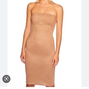 Susana Monaco Suede Sand Color XS Tube Dress